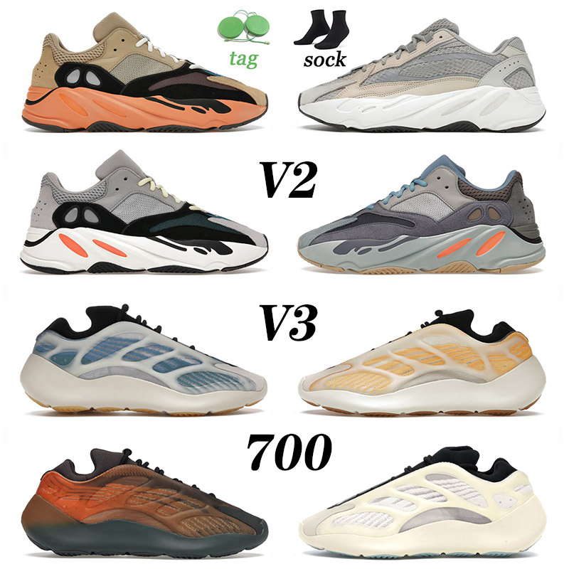 

700 Sports Running Shoes Size 12 for Mens Women Enflame Amber Cream Safflower Copper Fade Kyanite Mist Bright Cyan Bone V2 Outdoor Trainers Sneakers 36-46, C26 blue yellow 36-45