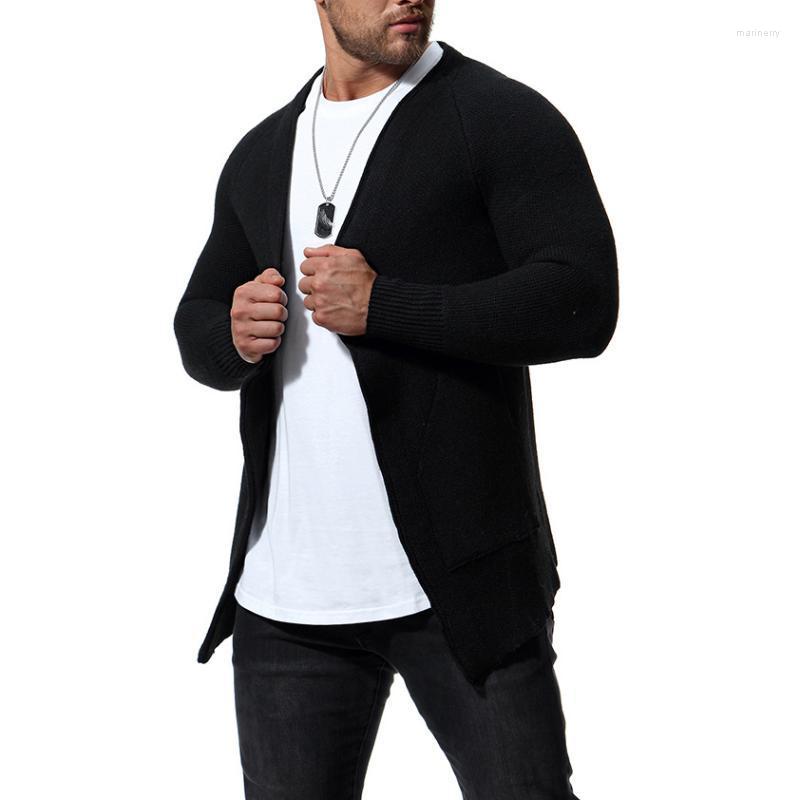 

Autumn Winter Men Sweater Clothing Color Casual Sweaters Men's Mari22, Black