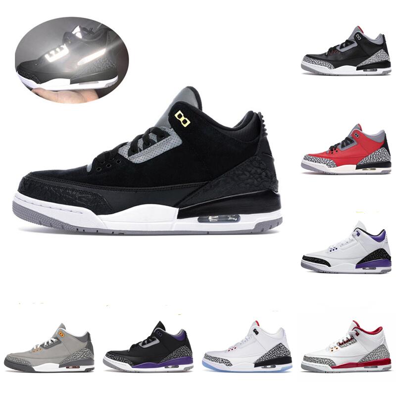 

Jumpman 3 3s Men Basketball Shoes Black Cat Mocha Blue wolf Cool Grey Varsity Royal Pure Money Black Court Purple mens trianers Sports Sneaker 40-47, 18