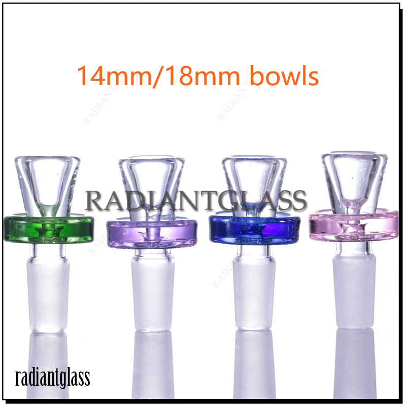 

Color Ring Funnel Bowl 14mm male 18mm joint bong bowls for smoking
