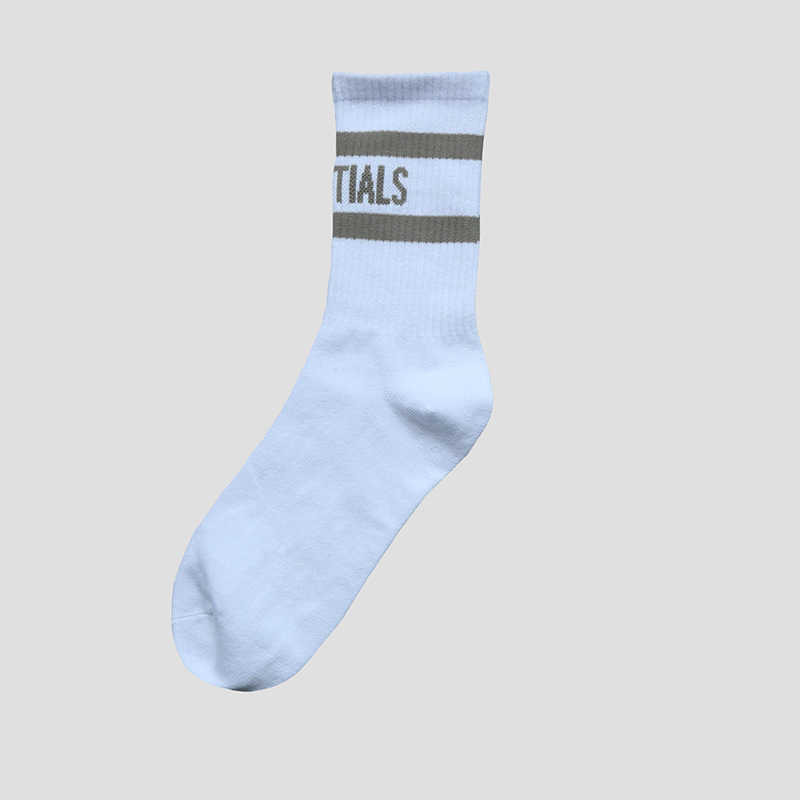 

Unisex Essentials 1:1 Four Seasons Breathable Antibacterial Sweat Absorbing Women's and Men's Socks with Print Basketball441, White