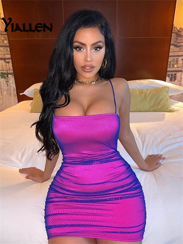 

Fashion Sexy Female Suspender Dress Summer Party Vacation Deach Festival Birthday Mini Bodycon Womens, Rose red