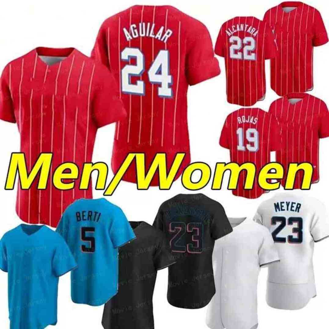 

2 Jazz Chisholm Jr. Baseball Jerseys 15 Brian Anderson 24 Jesus Aguilar 19 Miguel Rojas 1 Isan Díaz 22 Sandy Alcantara 5 Jon Berti Cooper Custom Jersey Men Women Youth Kids