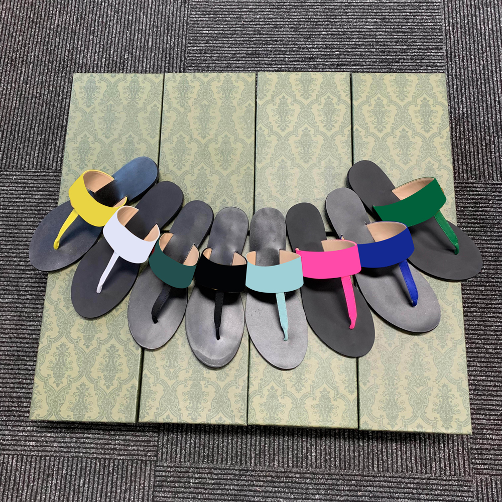 

designer Leather Thong Sandal Women Men Fashion Designer Slippers Fashion Thin Flip Flops Shoes Summer Beach Casual Slides Black White Size 35-45