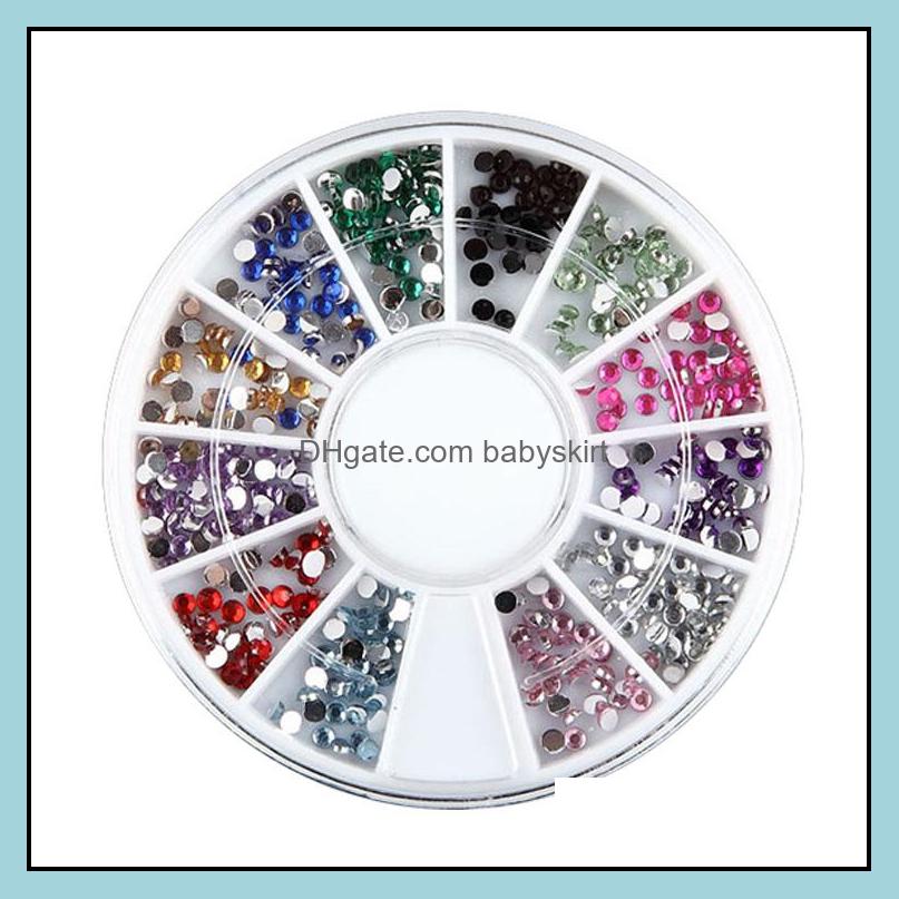 

Nail Art Decorations Salon Health Beauty Factory 3D Metal Square Flatback Diamond Wheel Diy Shiny Glitter Rhinestones Crystal Gem Phone Je