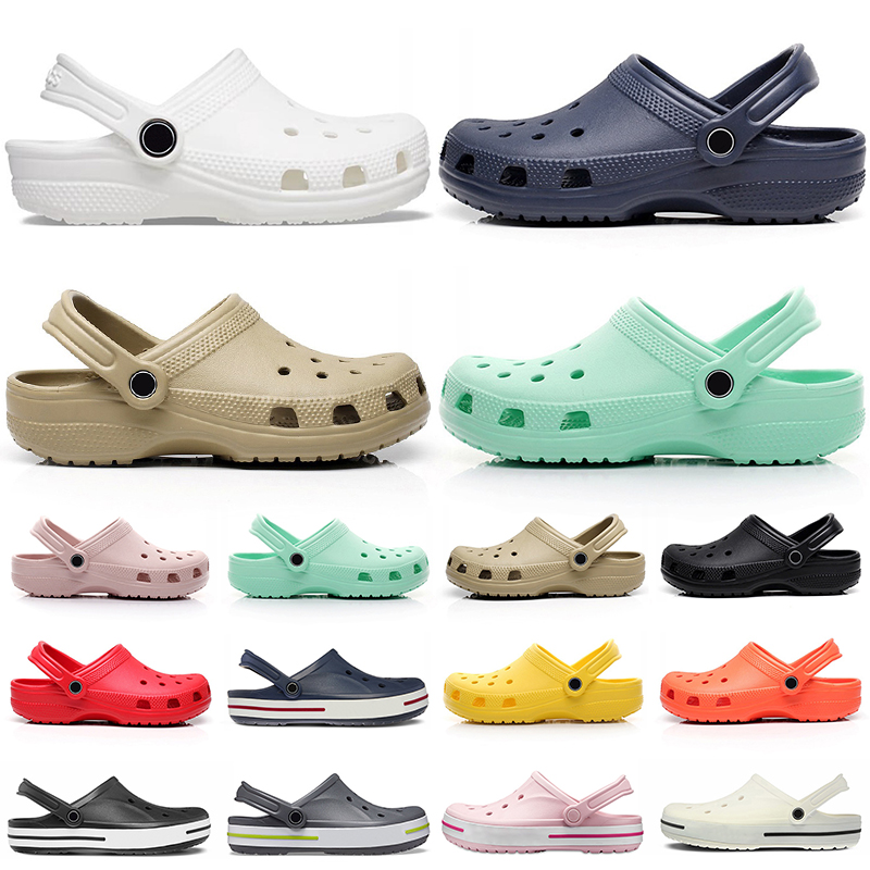 Hommes Femmes Croc Cloc Designer Sandals Slippers Slides Croos Classic Triple Noir blanc rouge rose doux bleu vert Chaussures imperméables Hôpita