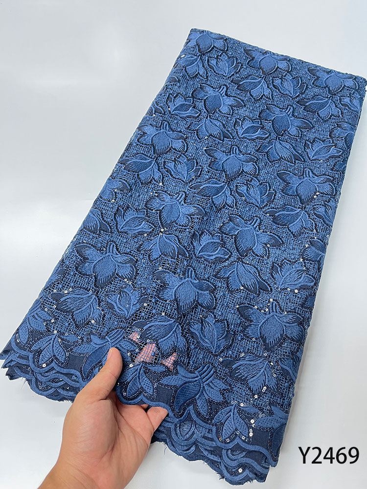 

2022 Latest Nigerian Laser Embroidery Lace Fabric French High Quality Tulle Fabric For Wedding Dress Y2469