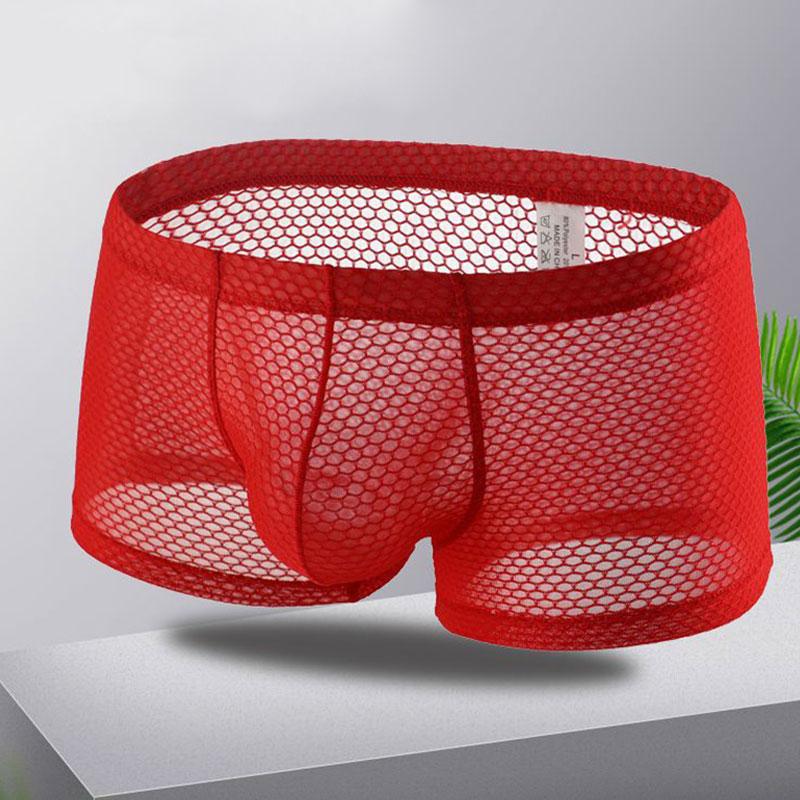 

Underpants Men Boxer Shorts Summer Boxers Male Ultra-Thin Underwear Pants Homme Ice Silk Mesh Plus Size Panties Sexy UnderpantsUnderpants, 02