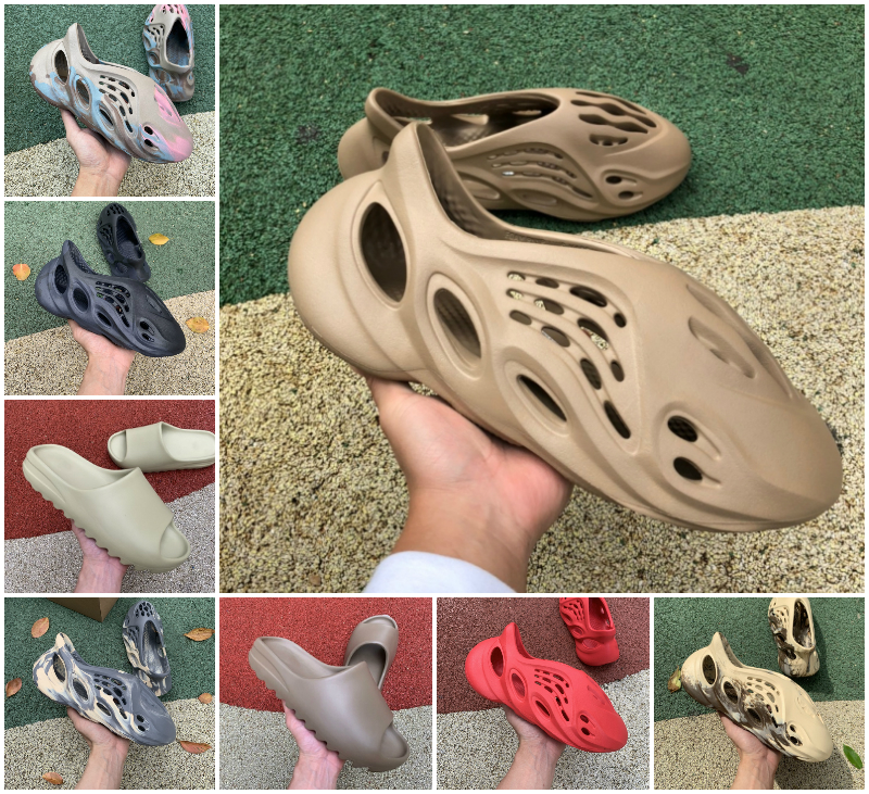 

Sandal Shoes Vermillion Mineral Blue Sandals Slide Slippers onyx Ochre pure RUNR MX Cream Clay Moon Grey White Desert Sand Mens women stone sage ochre Slides outdoor, Bubble package bag
