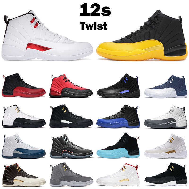 Men Basketball Shoes Jumpman 12s 12 Twist Reverse Flu Game Royal Utility Dark Concord University Gold Indigo French Blue Royalty Mens