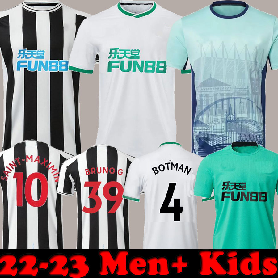 

22 23 soccer jersey Newcastle BRUNO G Botman WILSON JOELINTON retro 2022 2023 MAXIMIN SHELVEY ALMIRON TARGETT WOOD football shirt men kids kits pre match, 21 22 home no patch