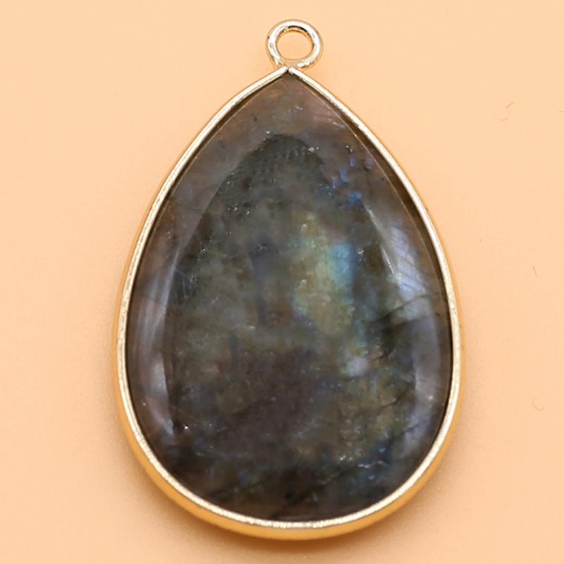 

Pendant Necklaces Exquisite Natural Stone Charms Water Drop Shape Healing Crystals For Jewelry Making DIY Earrings AccessoriesPendant