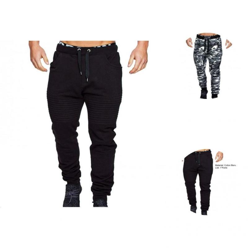 

Men's Pants Chic Spring Pockets Solid Color Men Leisure Sweatpants, Black