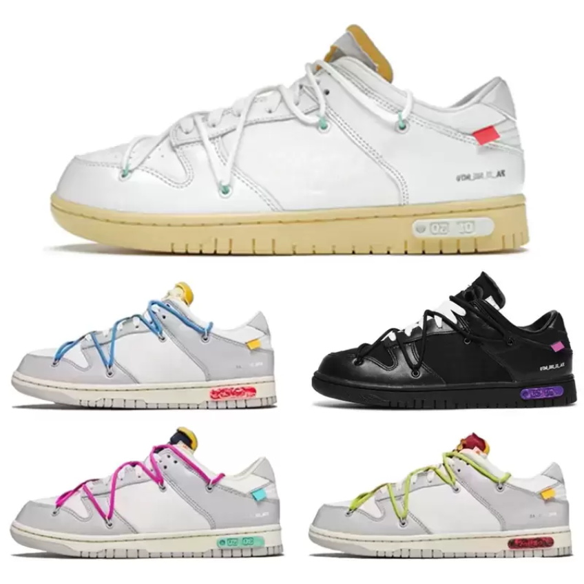 

Designer Latest The 50 Casual Shoes Men Women Low Sneakers 05 Collection Black White Beige Orange Blue Platform Trainers, With box