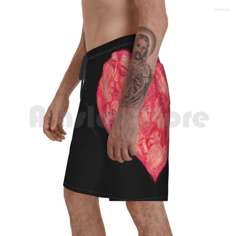 

Men's Shorts Kiss Beach Men Pants Swimwear Love Valentines Valentine Romance Husband Wife Boyfriend GirlfriendMen's Bert22, Beach shorts