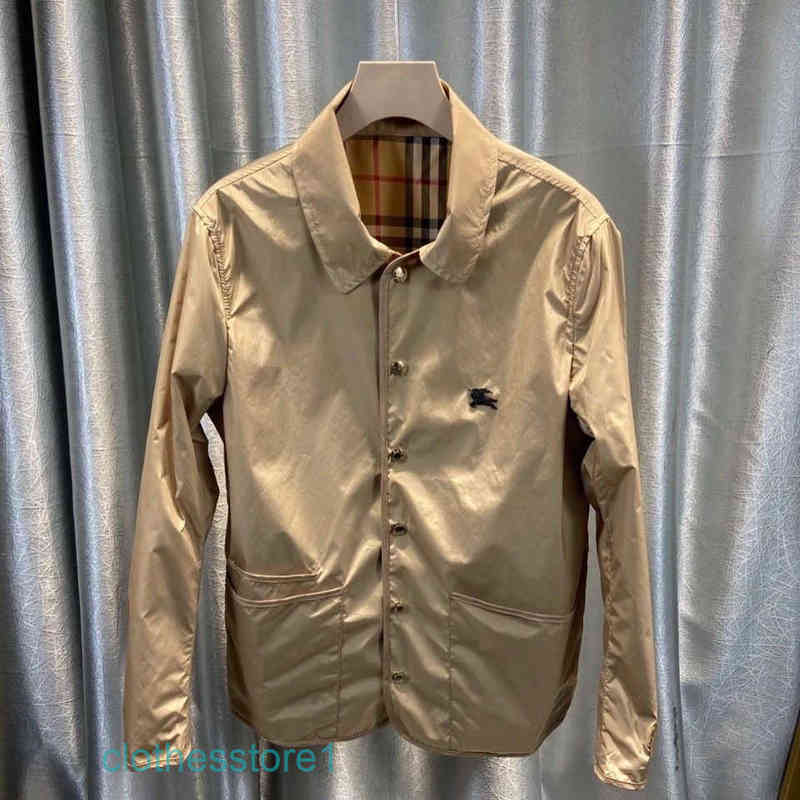 

Brand BBR coat Spring and autumn 2022 new Lapel war horse fashion men's casual jacket versatile handsome ruffian, Black