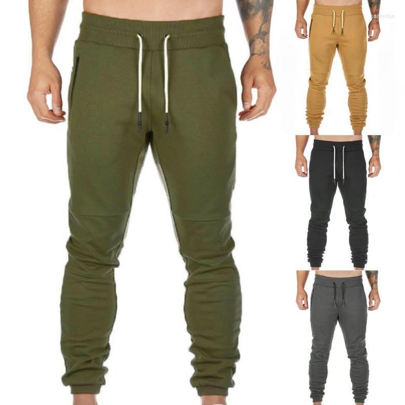 

Men's Pants 40%Men Sweatpants Solid Color Drawstring Elastic Waist Ankle-banded Spring For Daily WearMen's Naom22, Army green