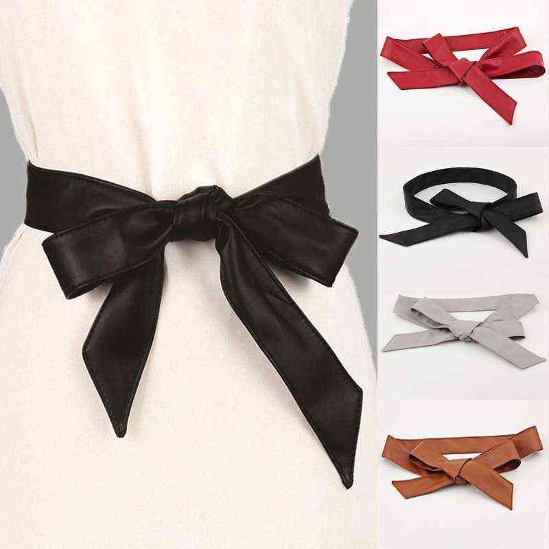 

Fashion PU Leather Belts for Women Soft Dress Belts Wide Corset Strap Female Belt Y220419, Black