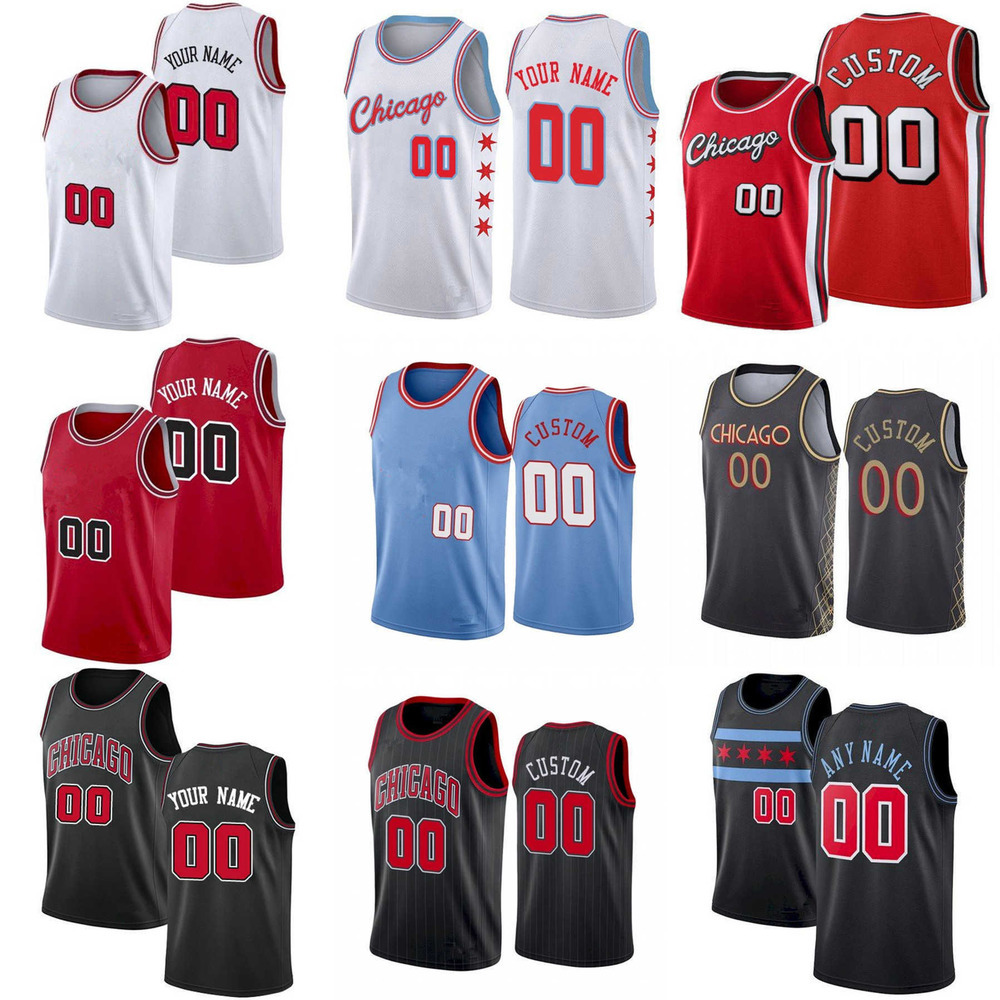 

75th Custom Basketball Jerseys Men Women Youth DeMar 11 DeRozan Nikola 9 Vucevic Zach 8 LaVine Alex 6 Caruso Chicago''Bulls''Jersey, Color