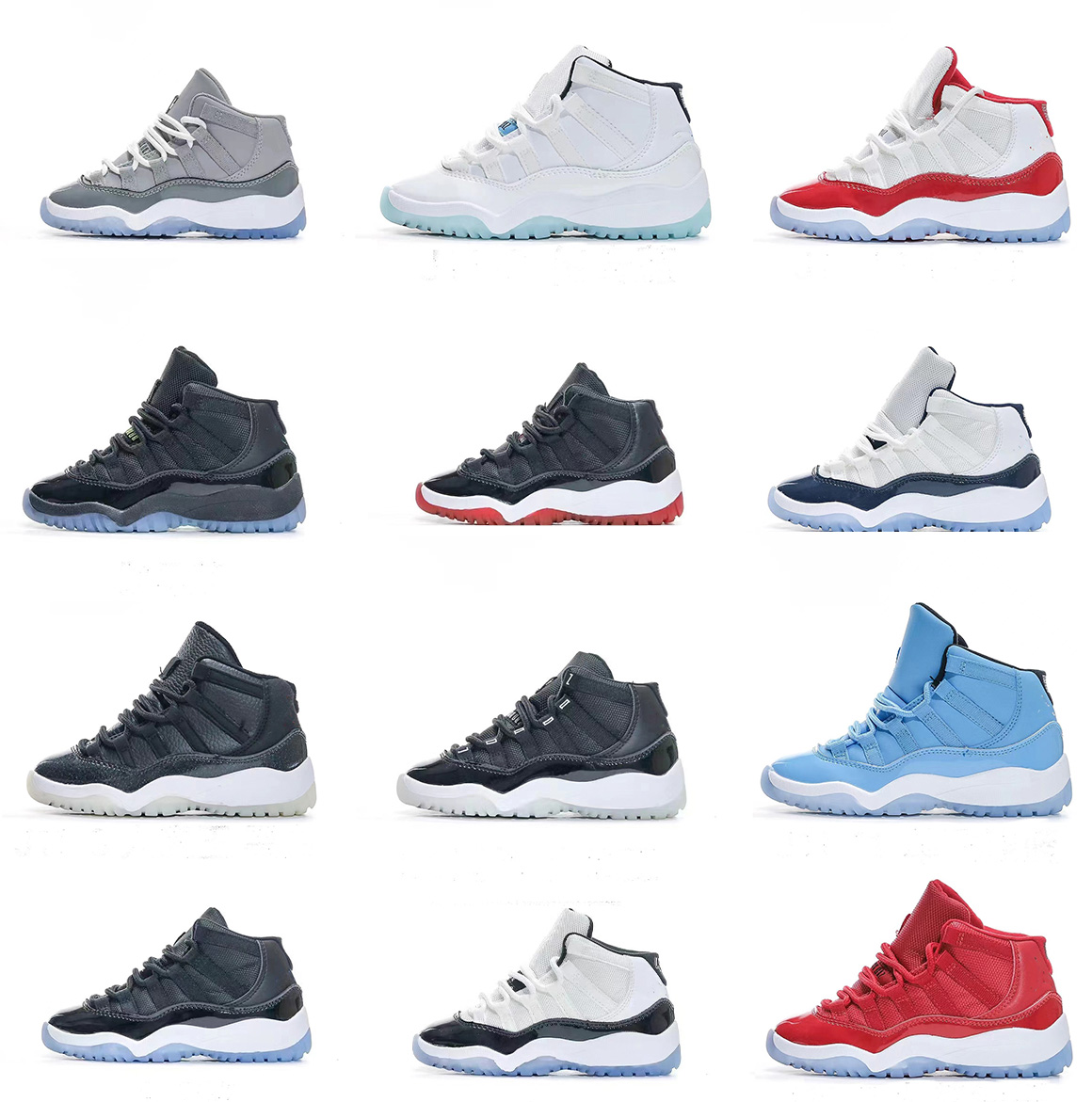 

Kids 11 Basketball Shoes Black Red Grey Blue White XI 11s Sneakers for Youth Boys Girls Children sports shoes Eur 25-35, Choose what color you want