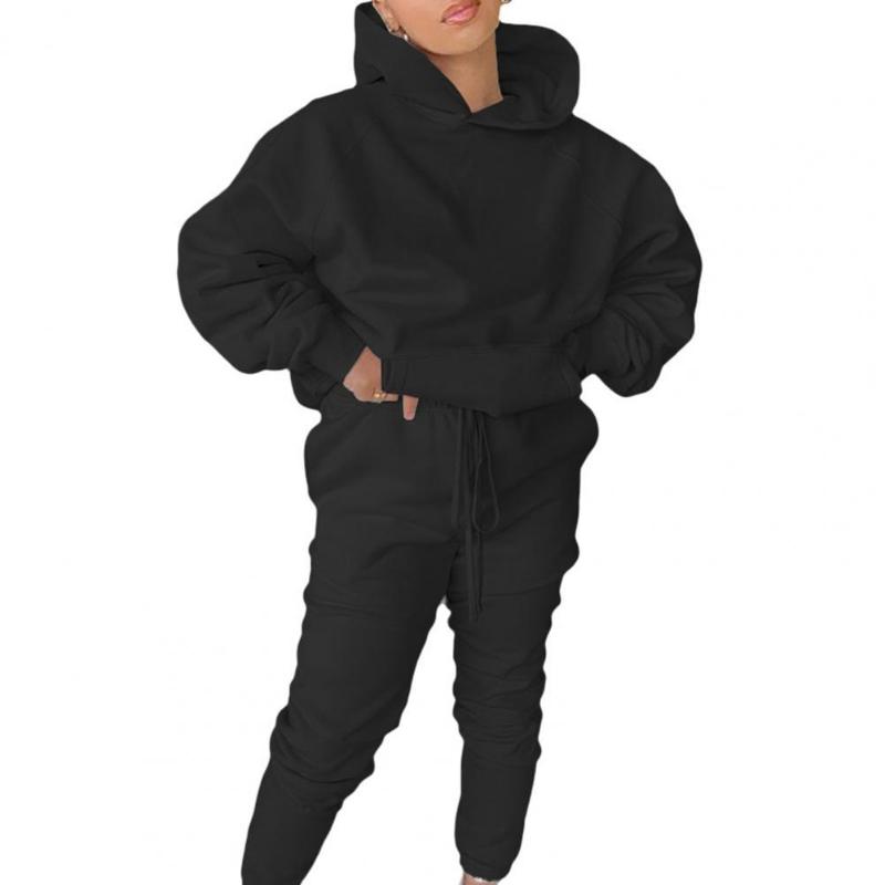 

Women's Two Piece Pants Sports Wear Multi-color Warm Flexible Sweat Suit Women 2 Outfits For Fall Tracksuit Black Xxxl, Blue