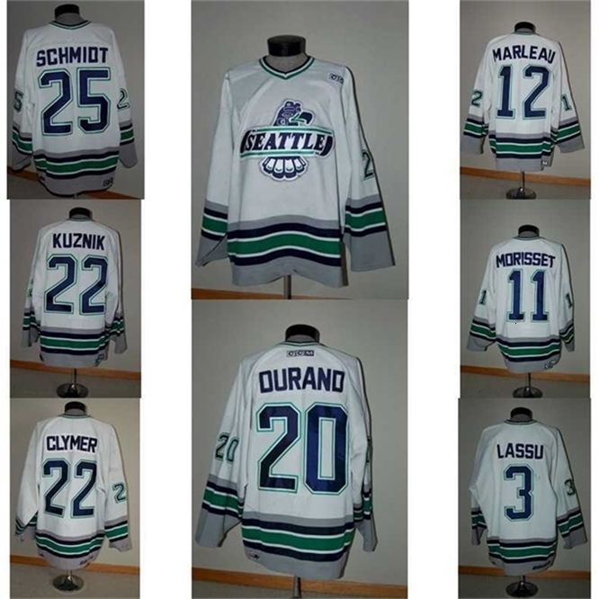 

Uf Custom Mens Womens Kids WHL Seattle Thunderbirds 3 Dion Lass 25 Chris Schmidt 12 Patrick Marleau 22 Greg KuzIce Ice Hockey Jerseys Goalit, 3 dion lassu