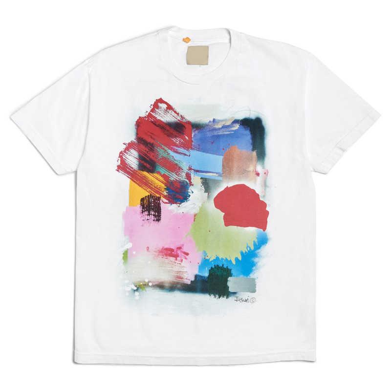 

22SS GALLLEERY DEEPPT Graffiti Printed Tee Popular Men Women T-shirt Hip Hop Street Summer Casual Beach Classic Trend Man High End Short-Sleeved T-shirts TJAMTX179, White