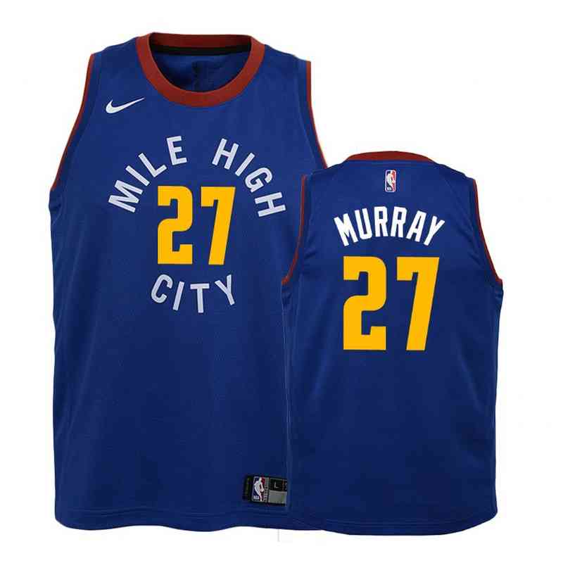 

Basketball Mens Jersey #27 Jamal Murray Hot Pressing Retro Mile High Jerseys Blue