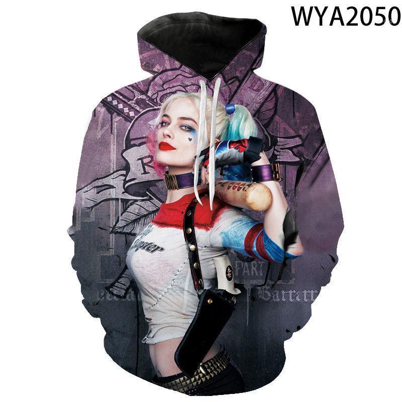 

Men's Hoodies & Sweatshirts 2022 Movie Suicide Team Clown Girl Halle Sexy Print Fashion Casual Style Hoodie 3D Printing Women's Childr, Xc-014