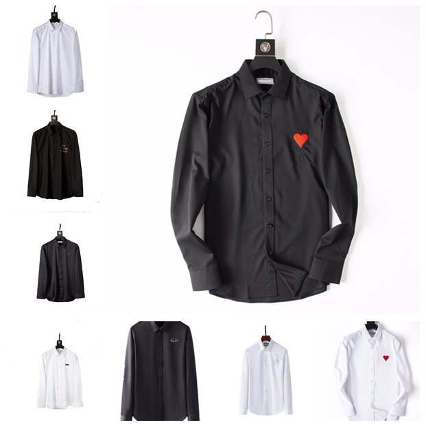 

Luxurys Designers Mens Dress Shirt Brand Fashion Male Shirt Long-Sleeves Tops Embroidered Casual High Quailty MAN Shirts Slim -3XL#33, 68