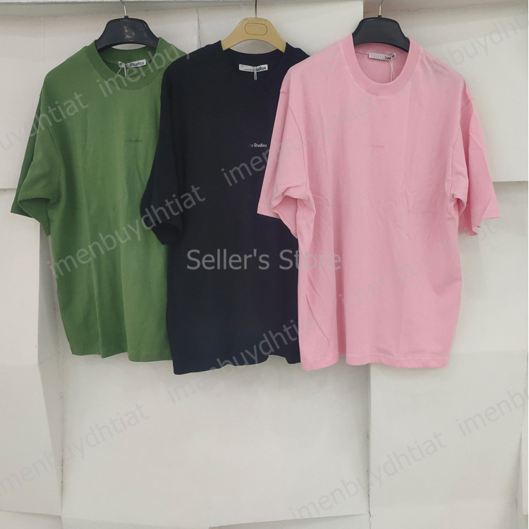 2022 Nordic Luxury Brand Ac Studios Summer Short Sleeve t Shirt Niche Chest Small Letter Solid Color Loose Round Neck for Men and Women