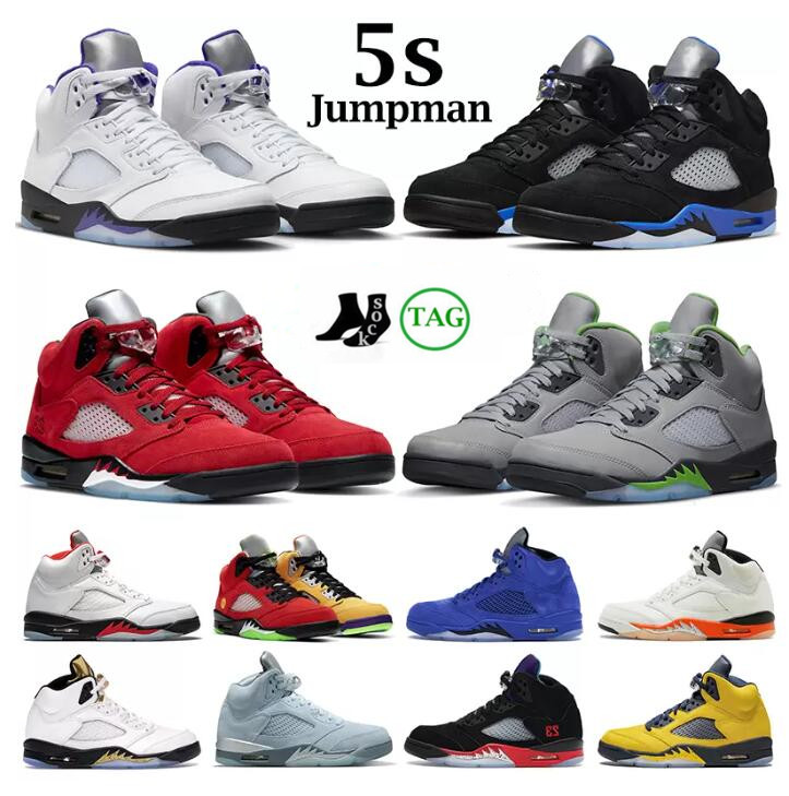 

2022 NEW Basketball shoes for men 5s 5 Jumpman Concord Green Bean Racer Blue Raging Red What the Stealth 2.0 Shattered Backboard Moonlight mens sports sneakers, Please contact us