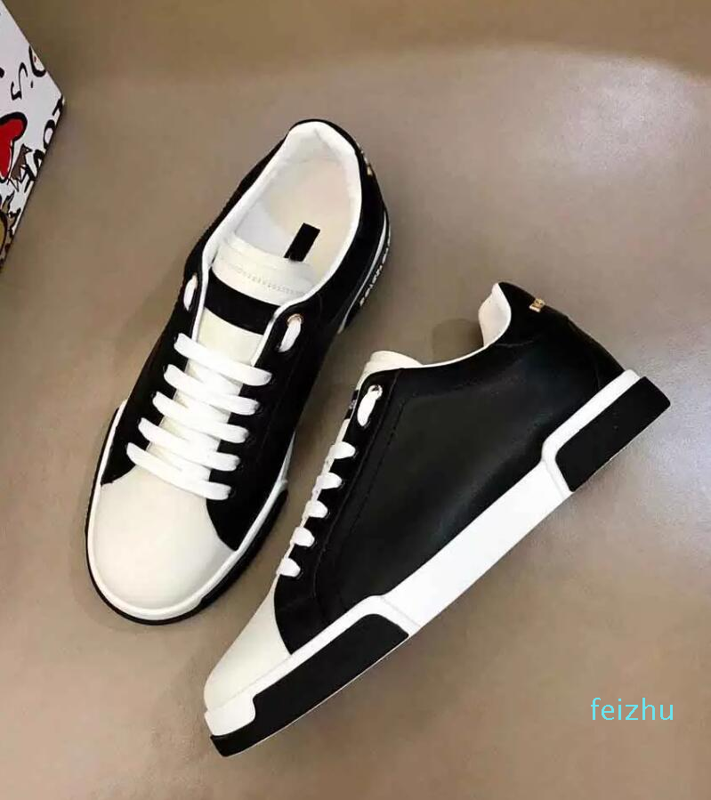 22S S Baskets Élégantes Chaussures Parfaites En Cuir De Veau Nappa Portofino Baskets Blanc Noir Cuir Casual Marche Sports Célèbres EU 38-45