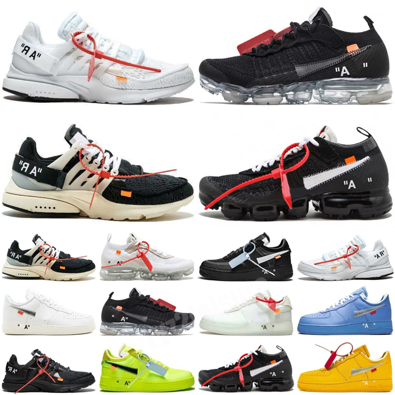 

Original 2023 men's and women's Off running shoes MCA white red Blue MAC Silver metal Volt low three black green GNER Presto 2.0 Chaussures, Color 14