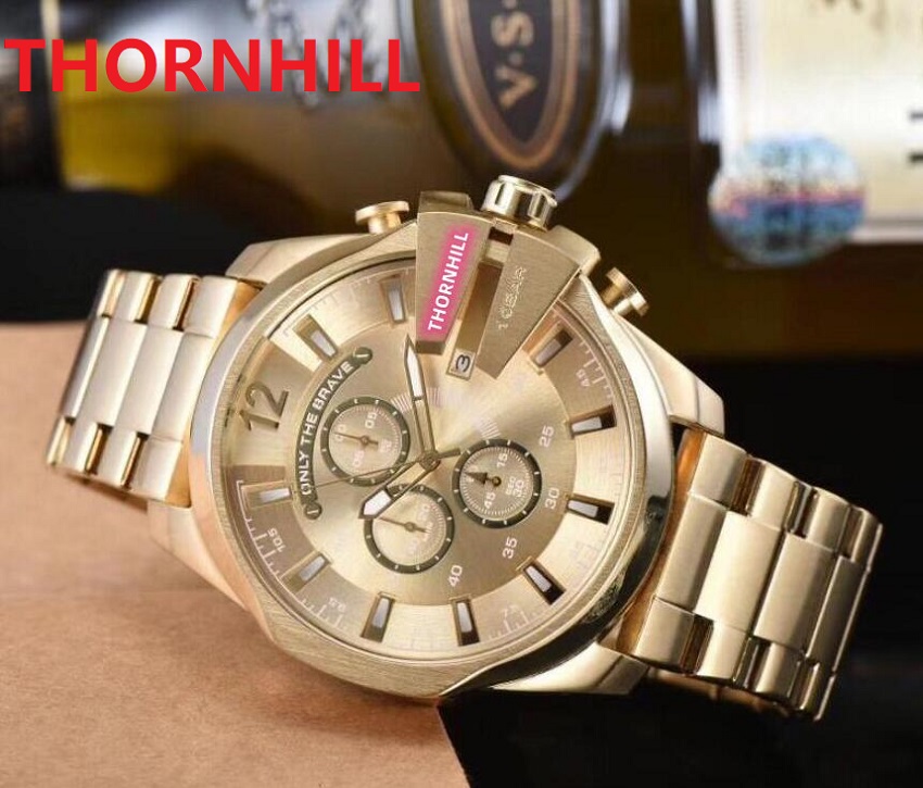 

high quality multi time zone big watches 52mm japan quartz movement men all sub dials work Business switzerland date display Movement waterproof wristwatch, As pic