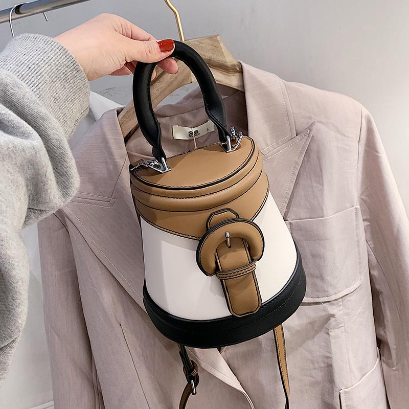 

Evening Bags Vintage Panelled Buckets Bag For Women Designer Handbags Luxury Pu Leather Shoulder Crossbody Belt Small Tote Purses 2022, Green