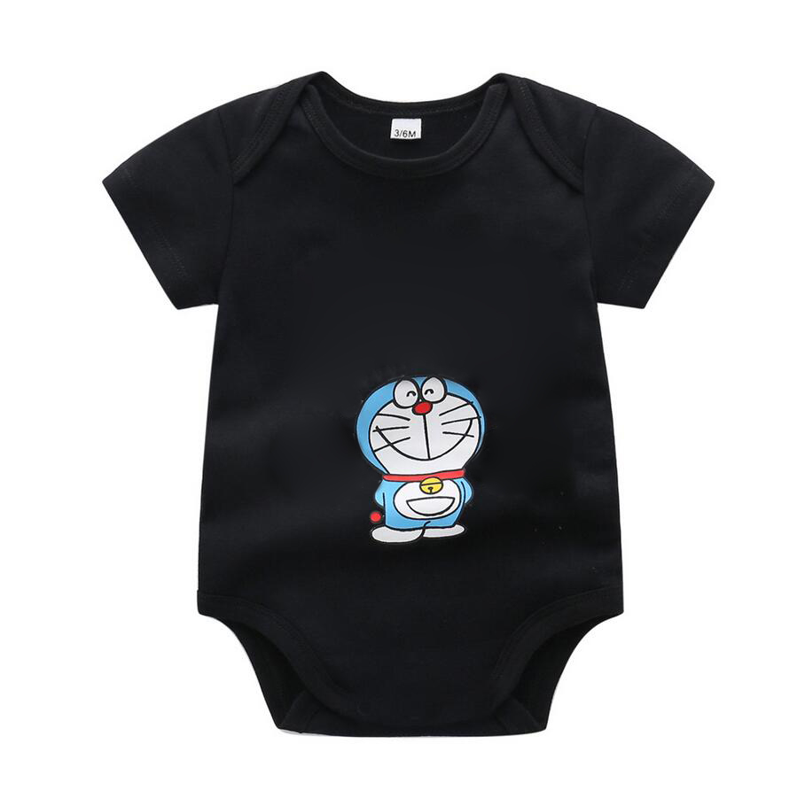 

Clothing Sets Summer Newborn Baby Clothes Short Sleeve Rompers Pure Cotton Belly Protector Romper Summer 0246, 735 black g