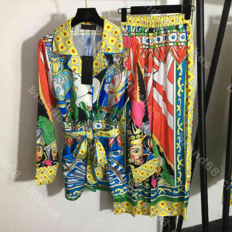 

women designer vintage print dress set high waist wide leg trousers skirts two piece suit high quality vacation beach skirts logo D..G brand Female Apparel a1