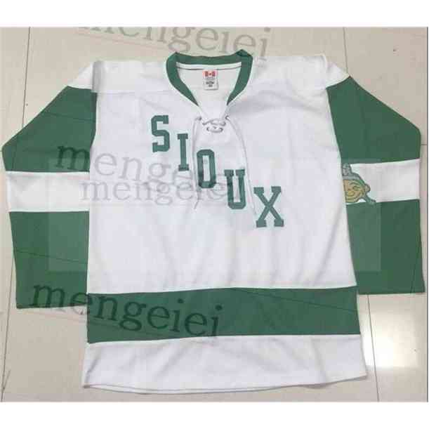 

Thr Custom North Dakota Fighting Sioux Hockey Jersey Embroidery Stitched Customize any number and name Jerseys, Picture color