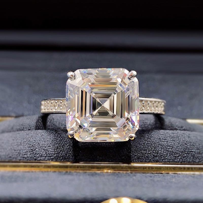 

Wedding Rings Huitan Simple And Classic Ring For Women Luxury Low-key Crystal Square Cubic Zirconia Engagement Bands Eternity JewelryWedding
