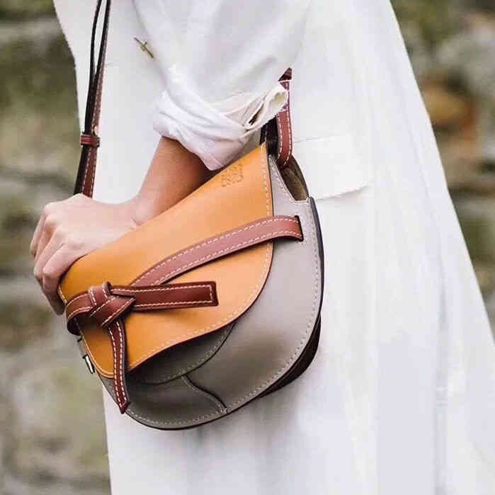 

Bags Crossbody Loewees Designer Handbags Napa Matching Saddle Color Bag Cowhide Size One Shoulder Messenger Women's Net Red, New broadband caramel