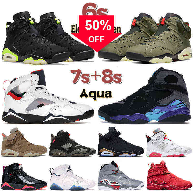 

With Box Jordn 2022 Top 6 6s Basketball Shoes University Blue Unc 7 7s Electric Green Cactus Dmp 8 8s Aqua Playoffs Hare Paris Men Designer, 15 unc