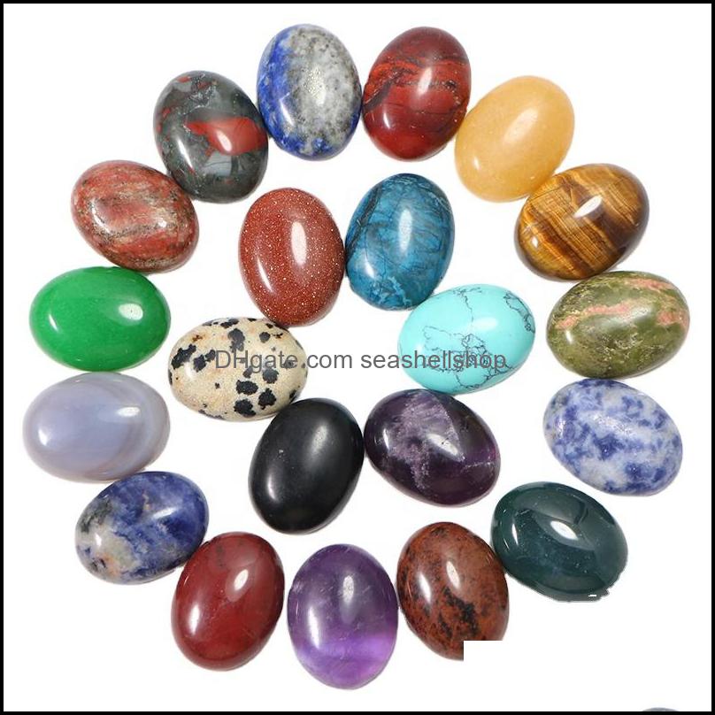 

Stone 15X20Mm Natural Quartz Agates Crystal Cabochon Flatback Oval Gemstone For Ring Earrings Jewelry Making Wholesale Dr Dhseller2010 Dhdjn