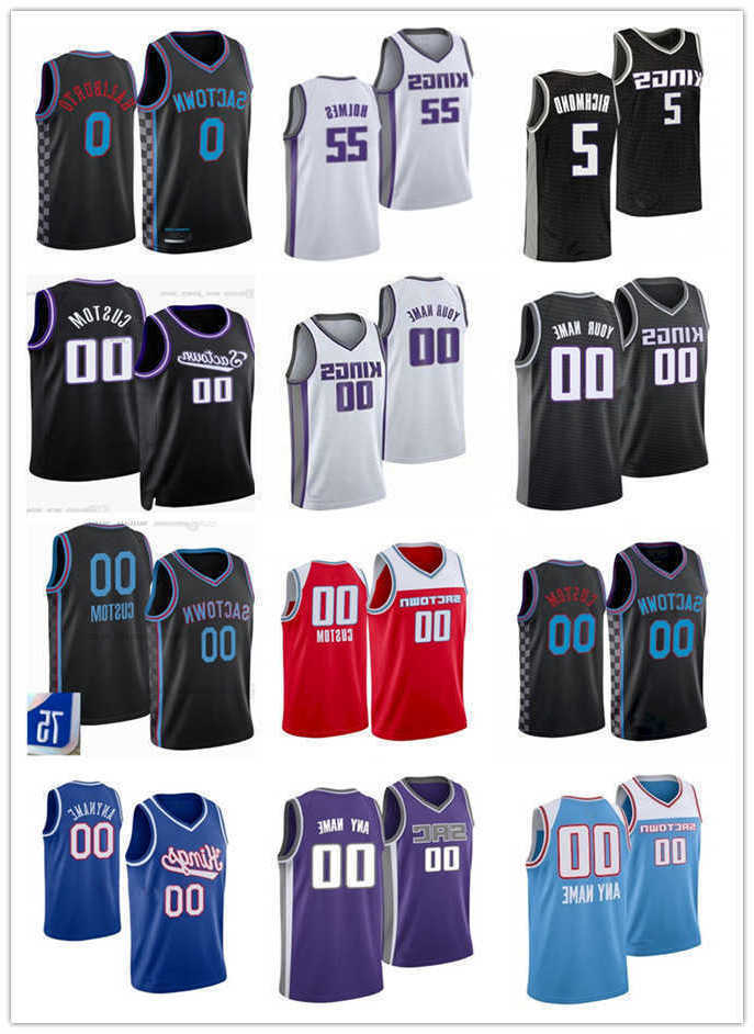 

75th Mens Womens Youth Sacramento''Kings''23 King Alex 25 Len Terence 3 Davis 30 Damian Jones 55 Justin Robinson Custom Basketball Jersey, Color