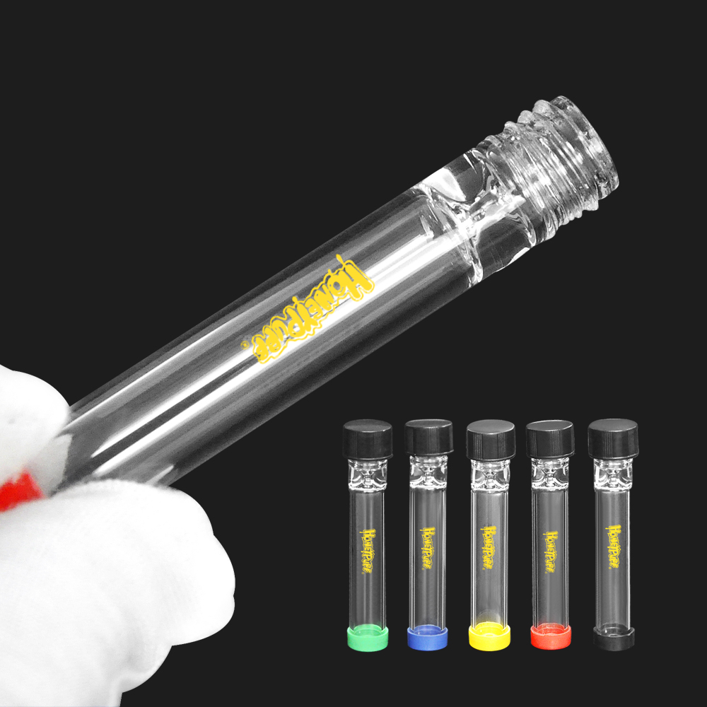 

Straight Glass Pyrex Smoking Pipe With thread Lid 74x8 MM Portable Glass Tobacco disposable