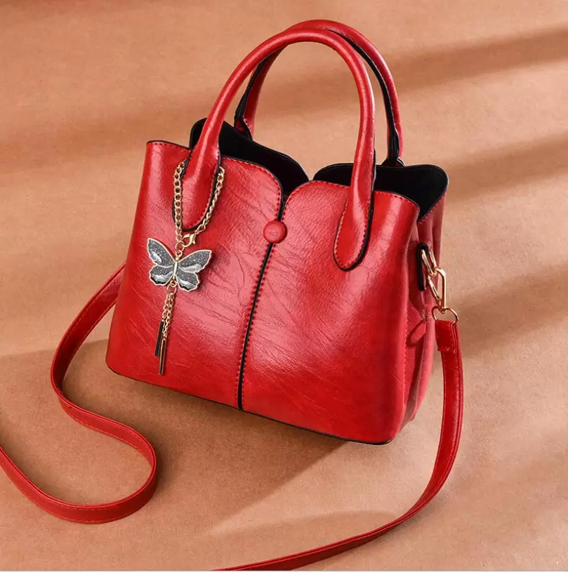 

2021 Autumn Winter New Fashion Bow Pendant Female Bag Womens Shoulder Bag Lady Messenger Handbag Portable Small Square Bag, Photo color