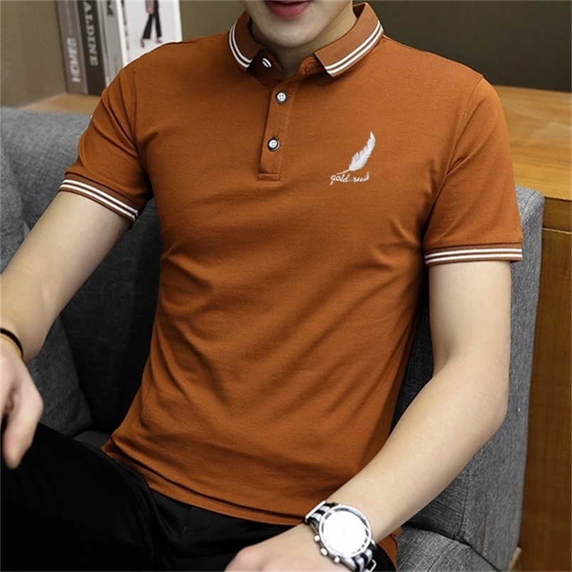 

Men Polo Shirts 220414, Solid brown