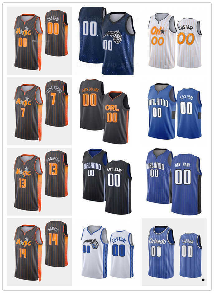 

75th Custom Men Women Youth 7 Michael Carter-Williams 13 R.J. Hampton 14 Gary Harris Jonathan 1 Isaac Orlando''Magic''Basketball Jerseys, Color