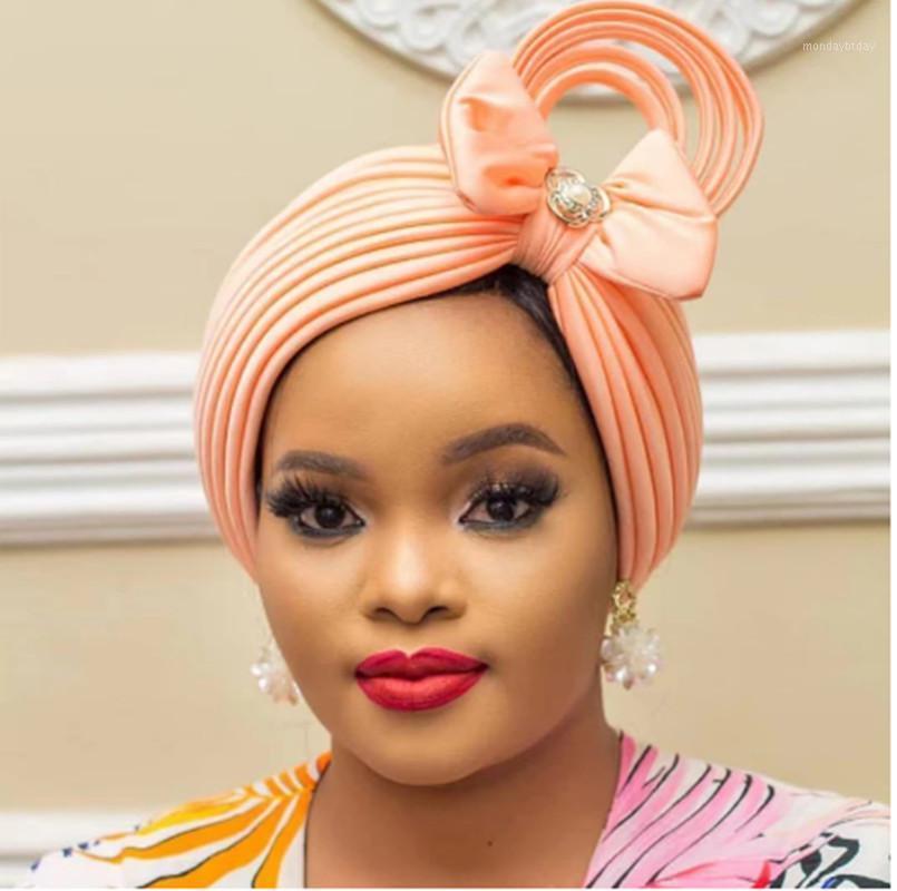 

Ethnic Clothing Turban Africain 2022 Ladies Adult African Cap Stretch Milk Silk Head Tie Africa Gele For Women Muslim