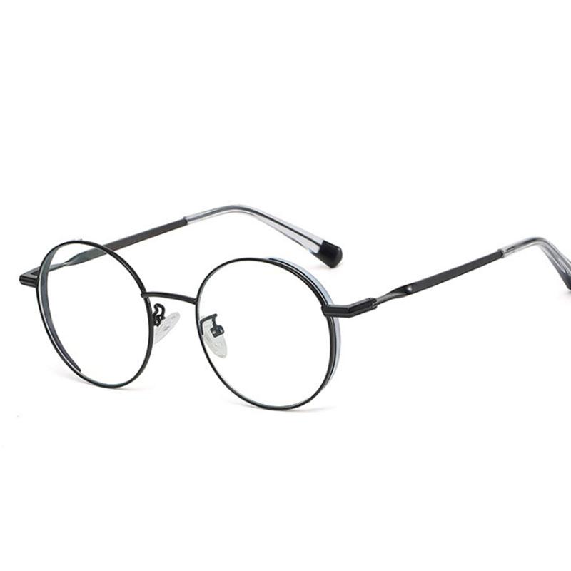 

Sunglasses Retro Round Anti Blue Metal Brand Glasses Frames Women Optical Fashion Computer Eyeglasses 50770